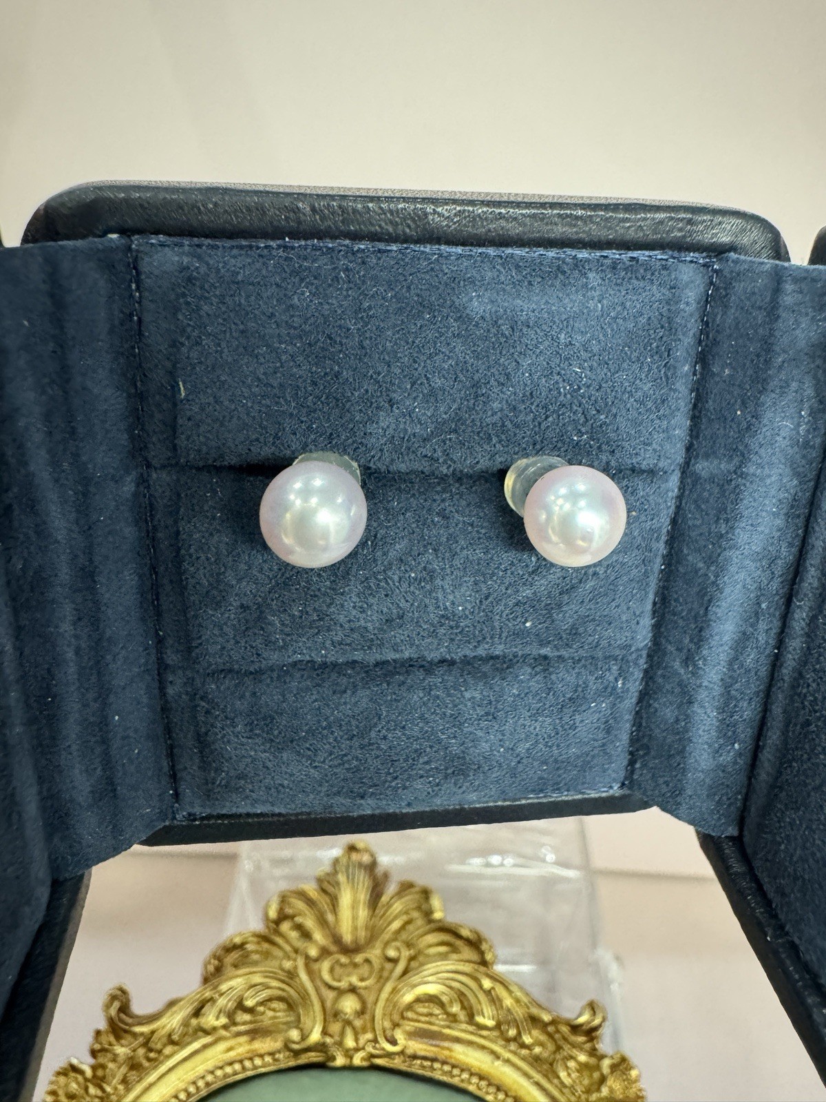 The Classic Radiance — Natural Akoya Seawater Pearl Stud Earrings