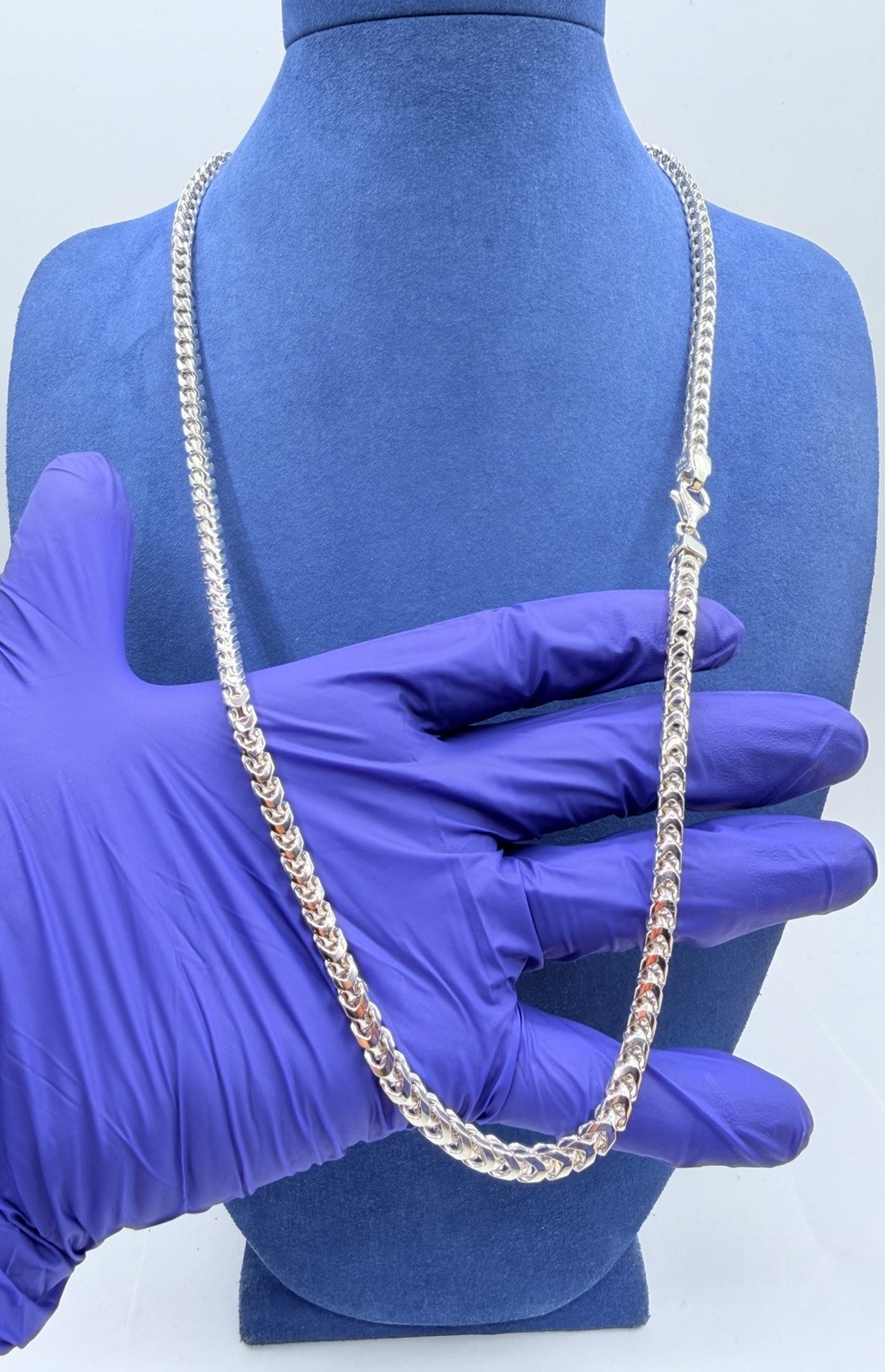 HEAVY SOLID 925 ITALY STERLING SILVER FRANCO CHAIN NECKLACE 28 6MM 863G G2U