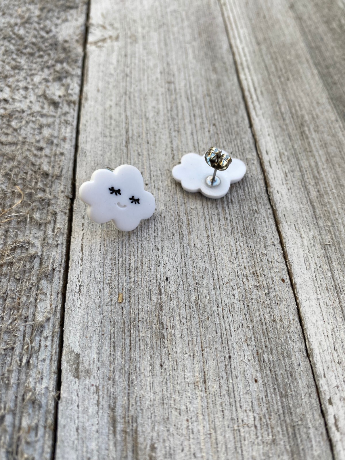 Cloud White Sky Jewelry Stud Earrings