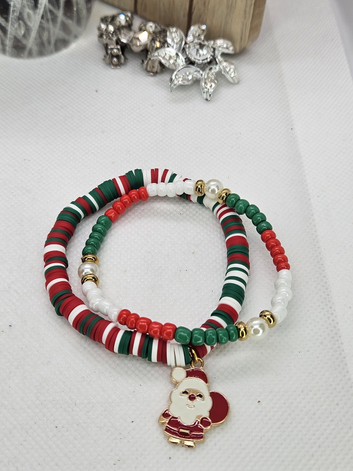 Joyful Christmas Colored Set Of 6 Bracelets Bundled For Xmas Gifts