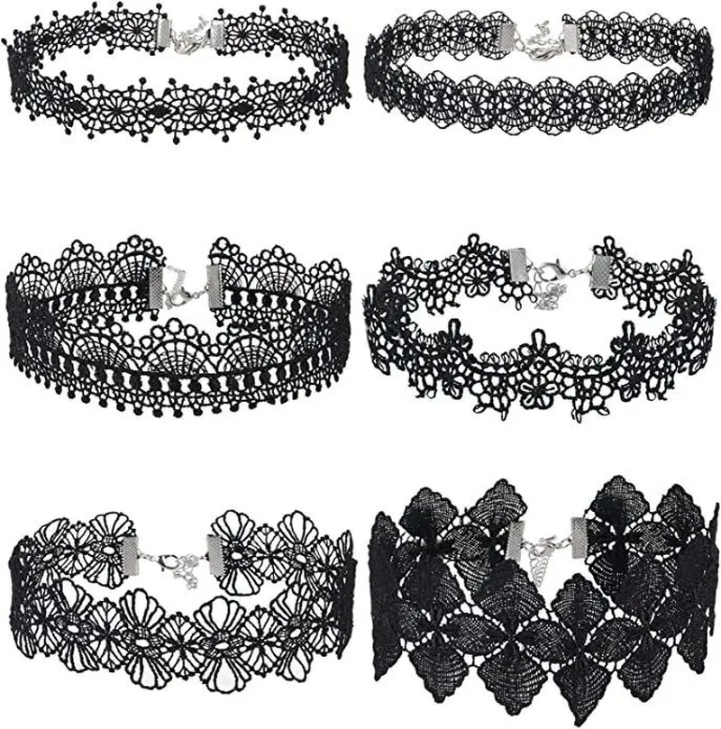 Lady Chokers Leaf Tassel Women Neck Jewelry Accessory Girl Lace Gothic Vintage S
