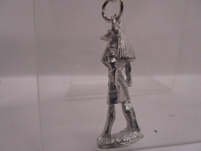 Anubis LEAD FREE Pewter Emblem on a Split Ring Keyring MADE IN UNITED KINGDOM
