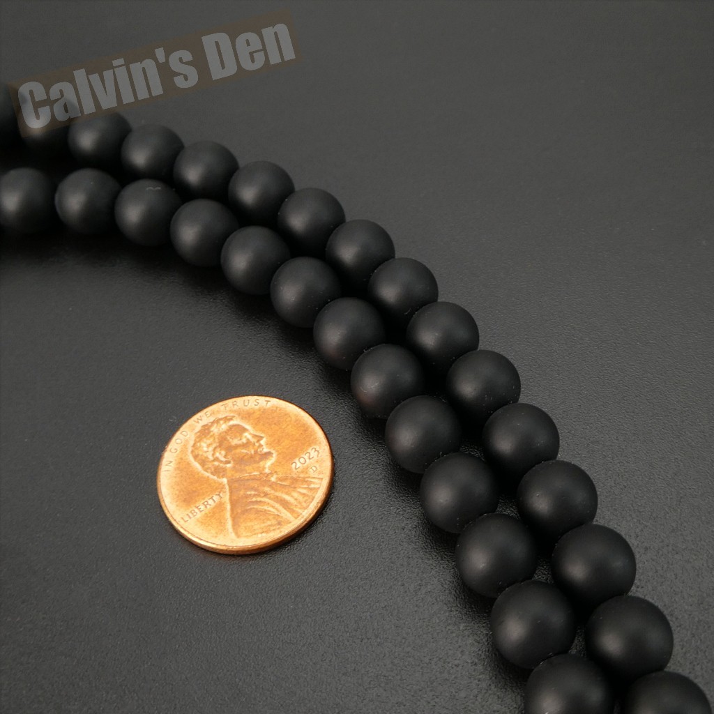 Matte Black Onyx Wenge Wood Bead Hematite Arrowhead Pendant 28” Long Necklace