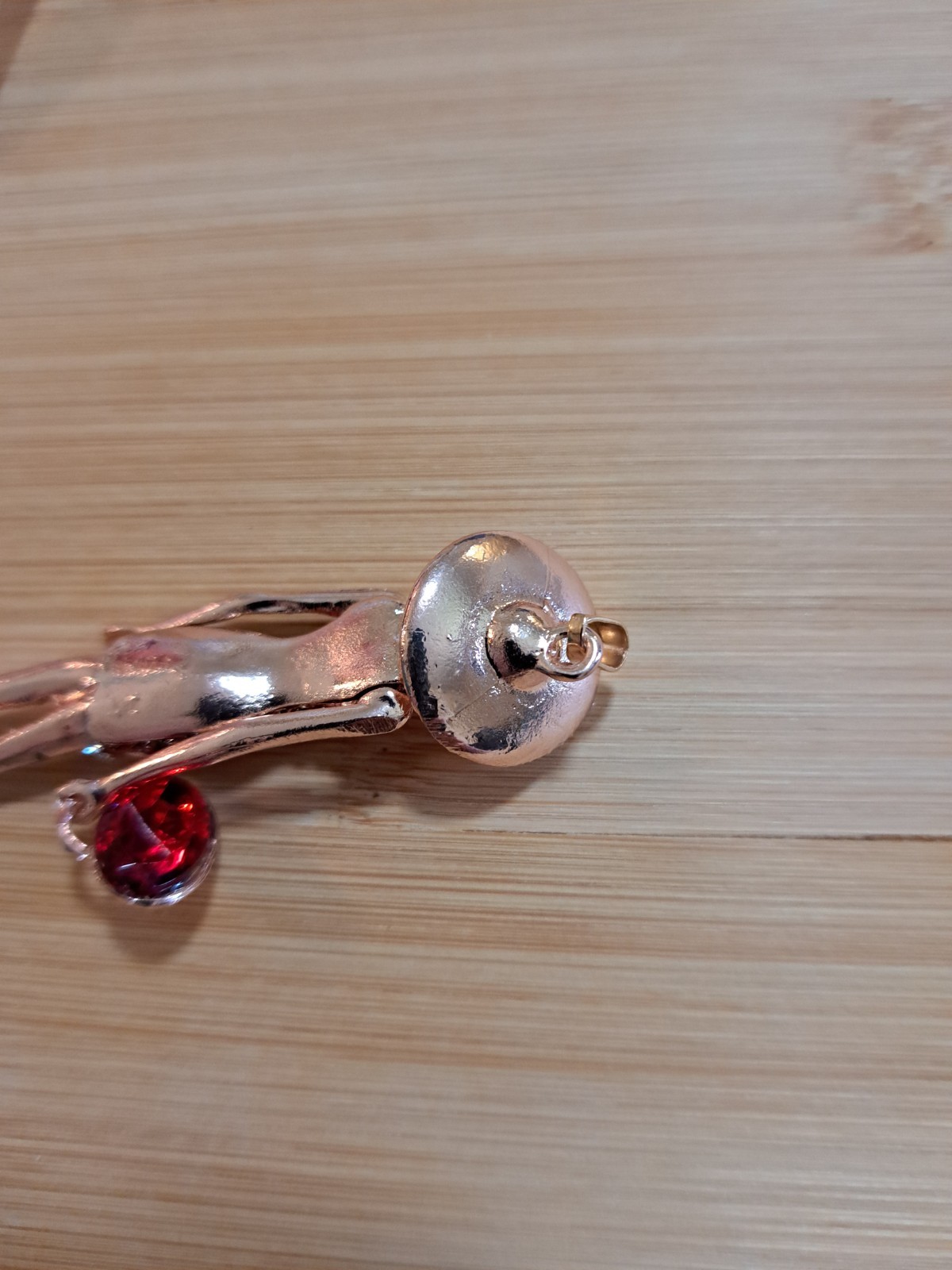 High Heel Shoe & Lipstick Enamel Rhinestone Fashion Brooch Pin Gold/Red