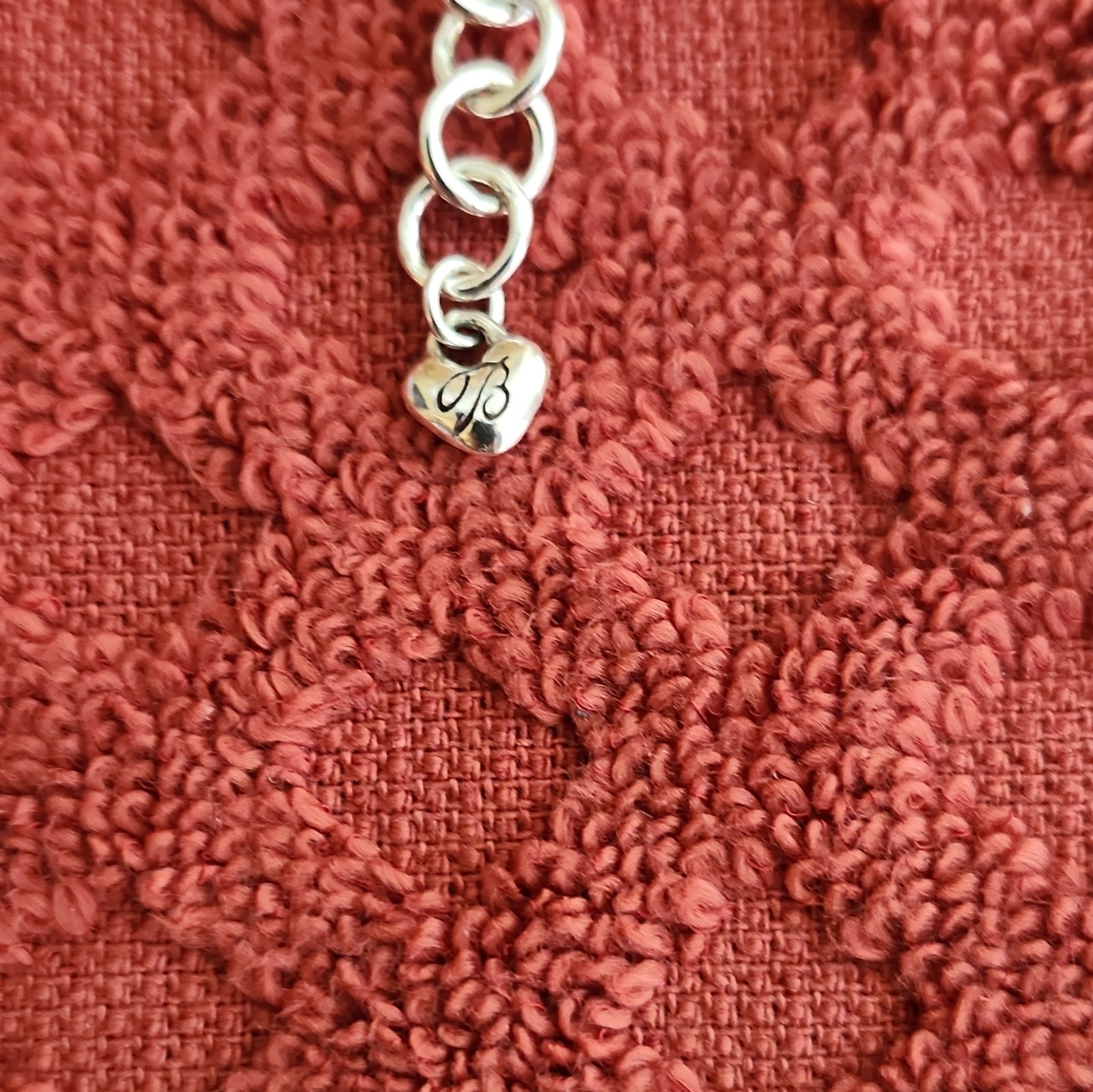 Brighton Silver Plated Heart Locket Pendant Necklace White Crystal Signed