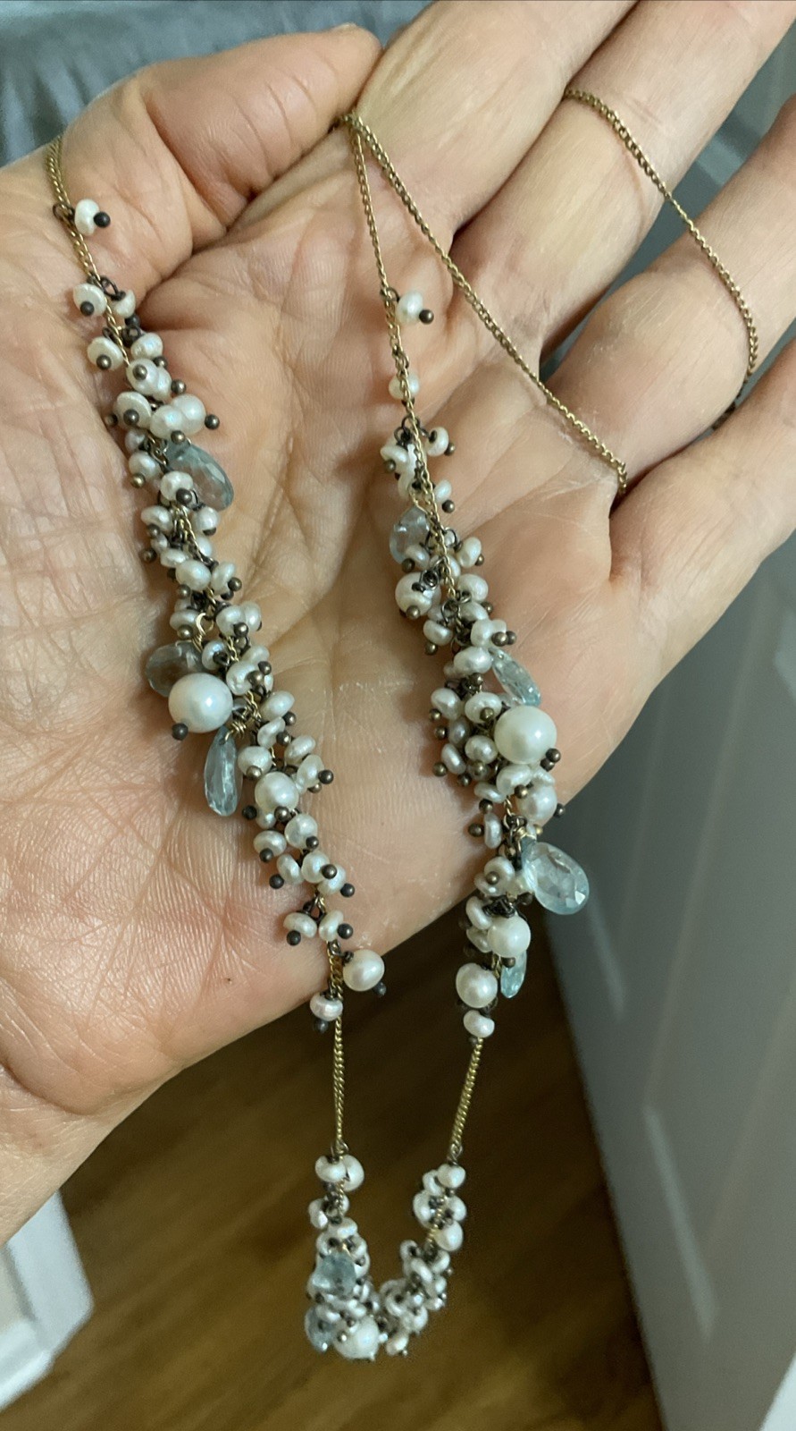 Alexis Bittar Pearl & Other Gemstone Earrings & Matching Necklace Set