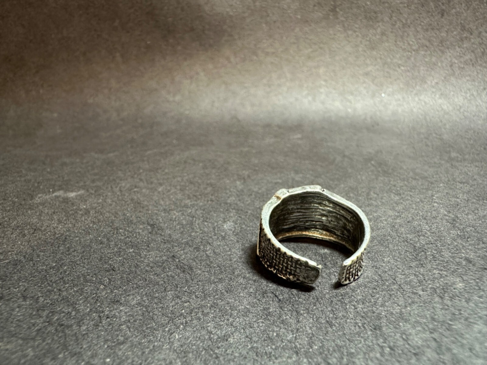 Silvertone Royal Flush Band Ring Adjustable Size AKQJ10