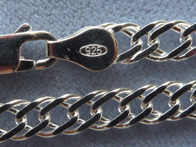 10″ ANKLE BRACELET ITALIAN STERLING SILVER ROMBO STYLE 4.5mm ITALY 925