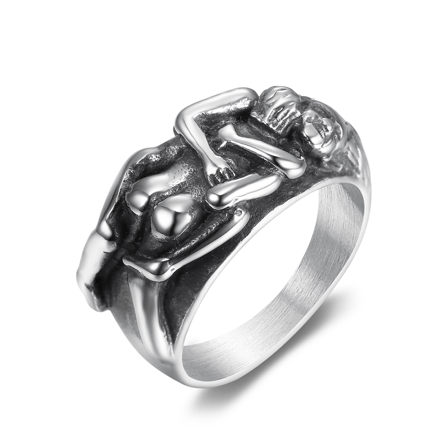 Gothic Different Sexual Position Ring Stainless Steel Unique Men Women Sexy Ring