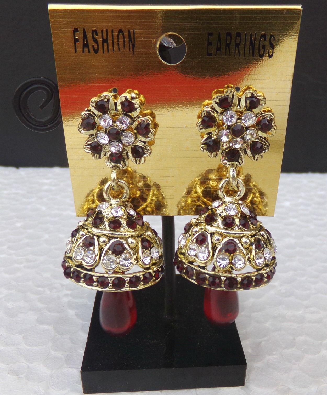South Indian Traditional Gold Plated Pearl Jhumka Earrings for Girls and Women