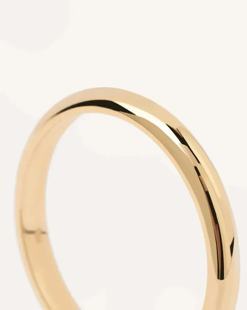 14k Solid Yellow Gold 2mm Wedding Band • Thin Domed Comfort Fit Ring • Gold Ring