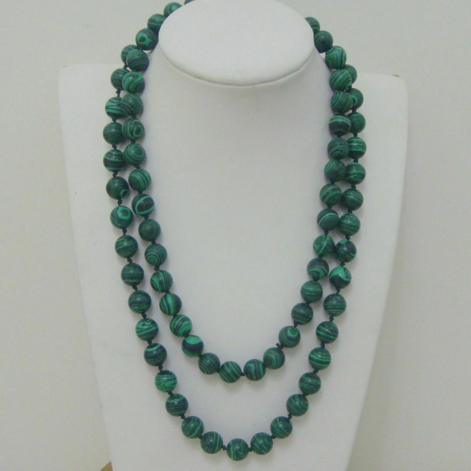 8MM 10mm 12mm Green Malachite Gemstone Round Beads Necklace 18-36” AAA