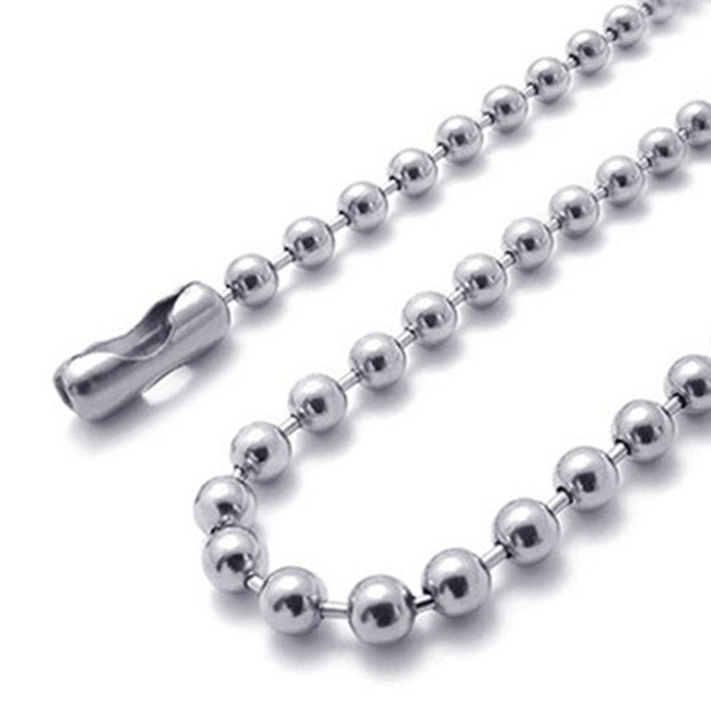 4.5 mm 10″-100″ Silver Stainless Steel Bead Necklace Chain Sb47 USA Seller