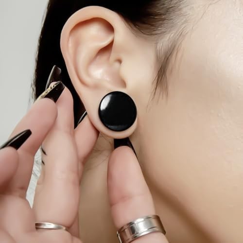 Glass Ear Stretching Kit 0.5mm Increment Gauges 16G – 00G 8.5mm-10mm Black