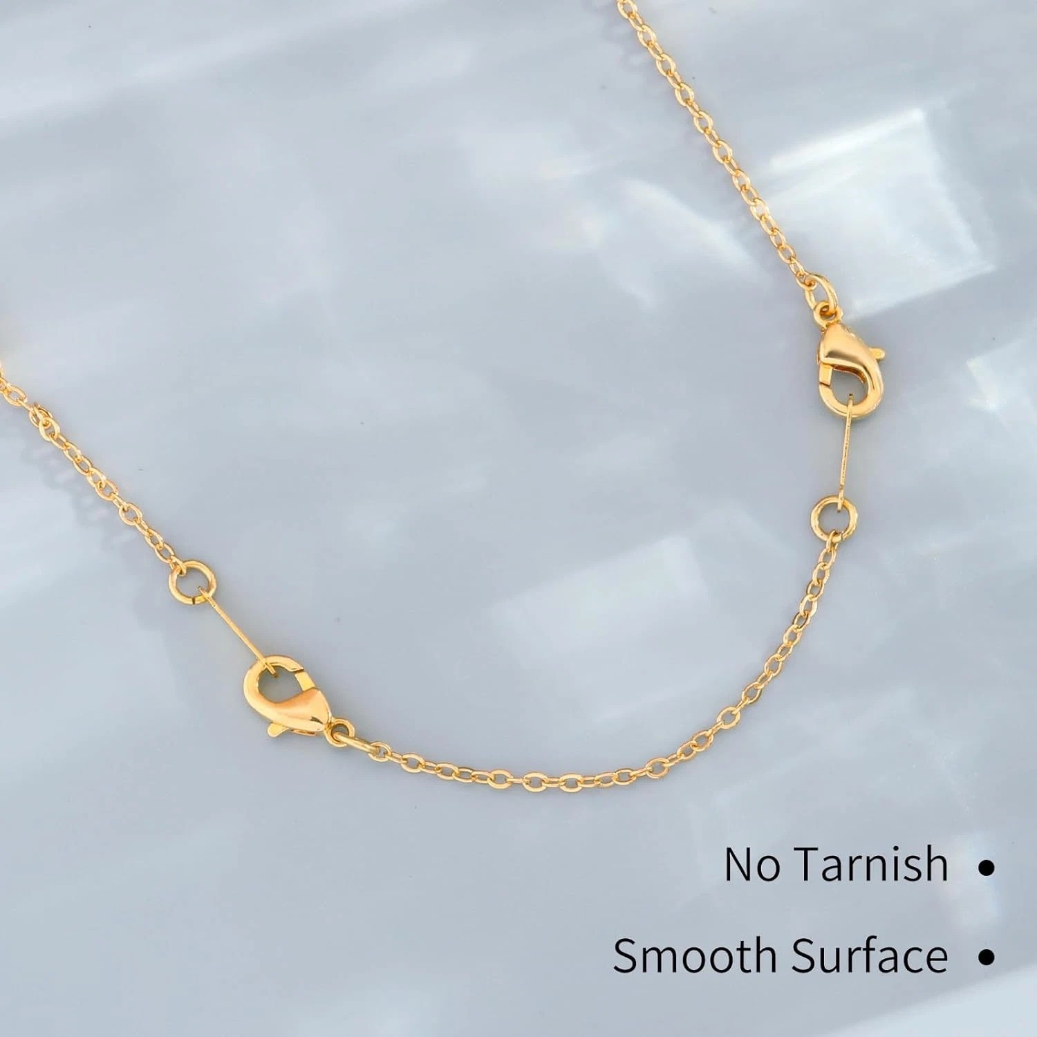 Gold Necklace Extenders – 14k Gold Plated Extender Chain – Chain Extenders Fo…