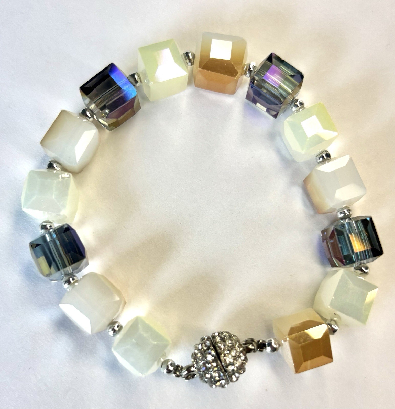 Multicolor Stretch Bracelet Lot – Beaded Dangle Charm Bracelets