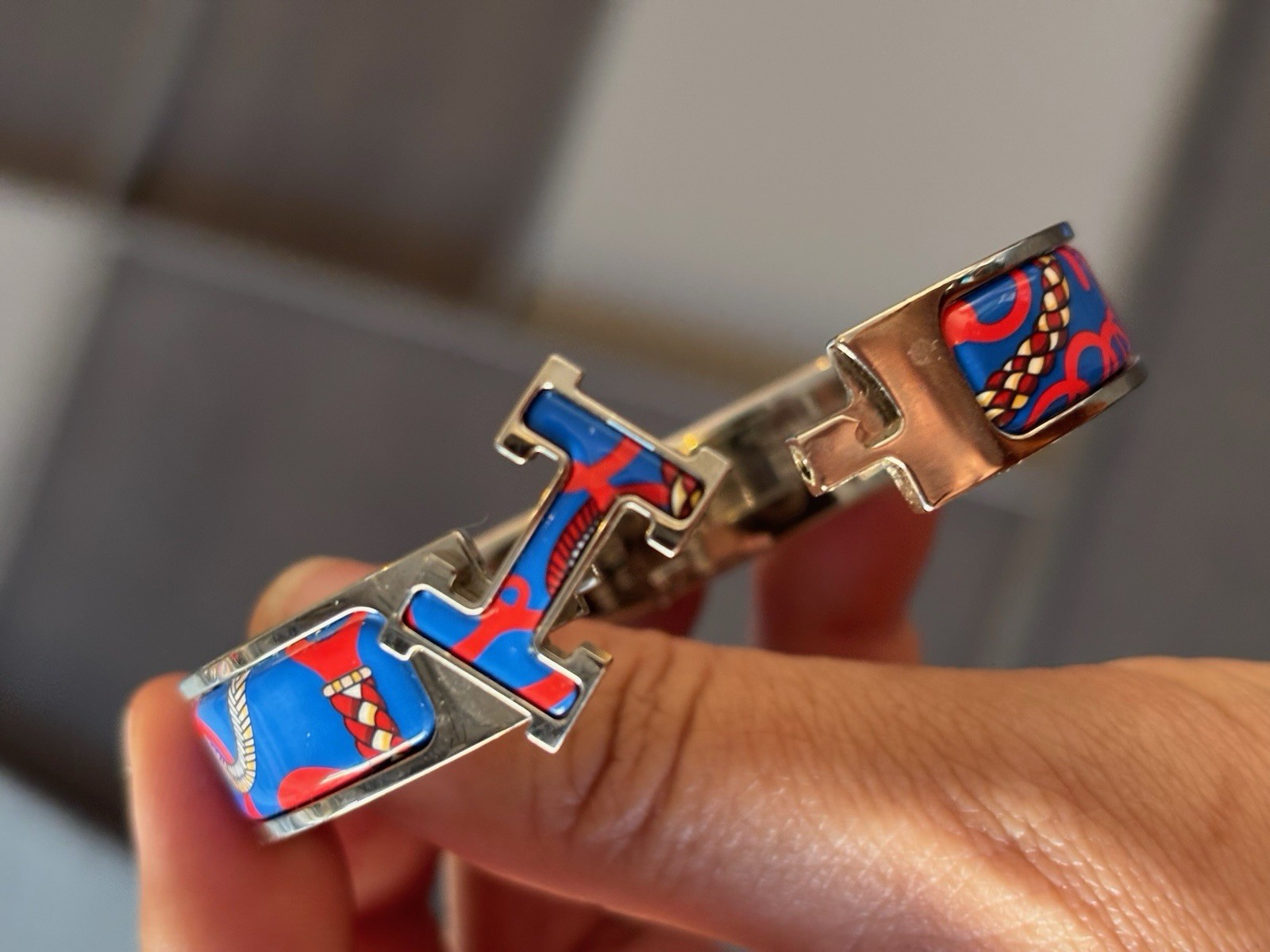 HERMÈS Clic H Bracelet Blue