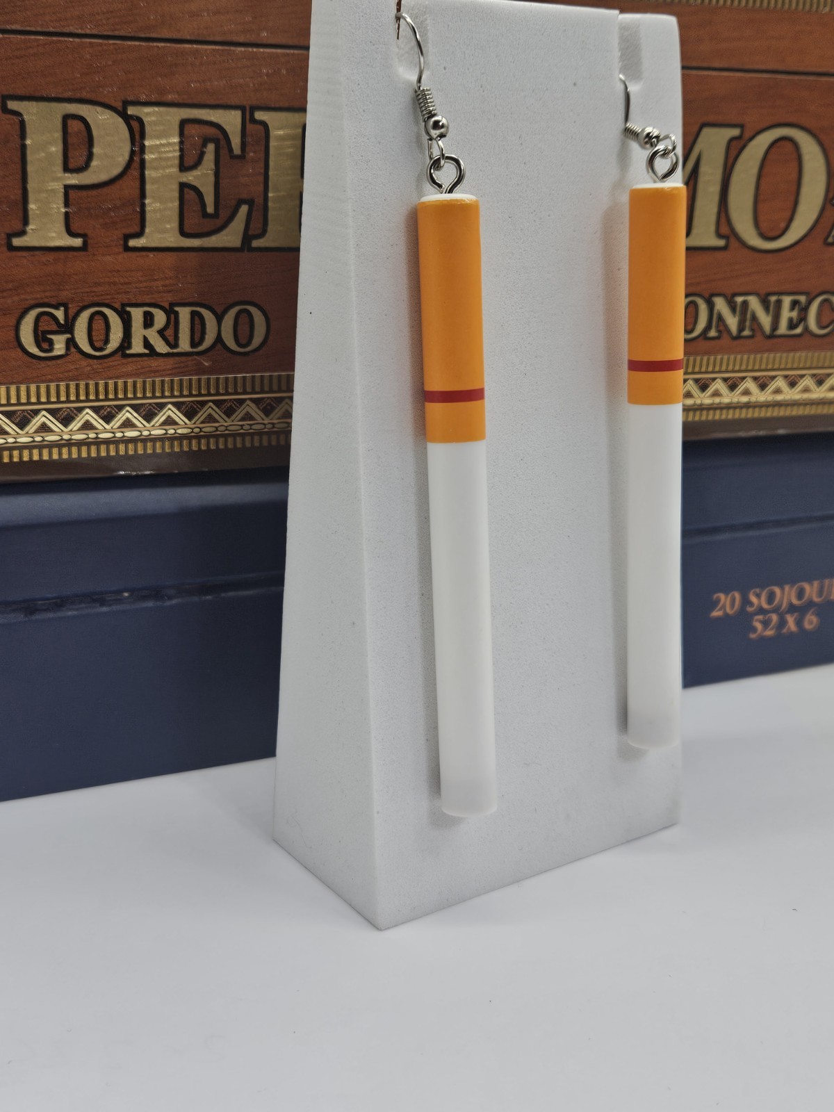 Cigarette Earrings Novelty Fashion Jewelry Custom Resin 90