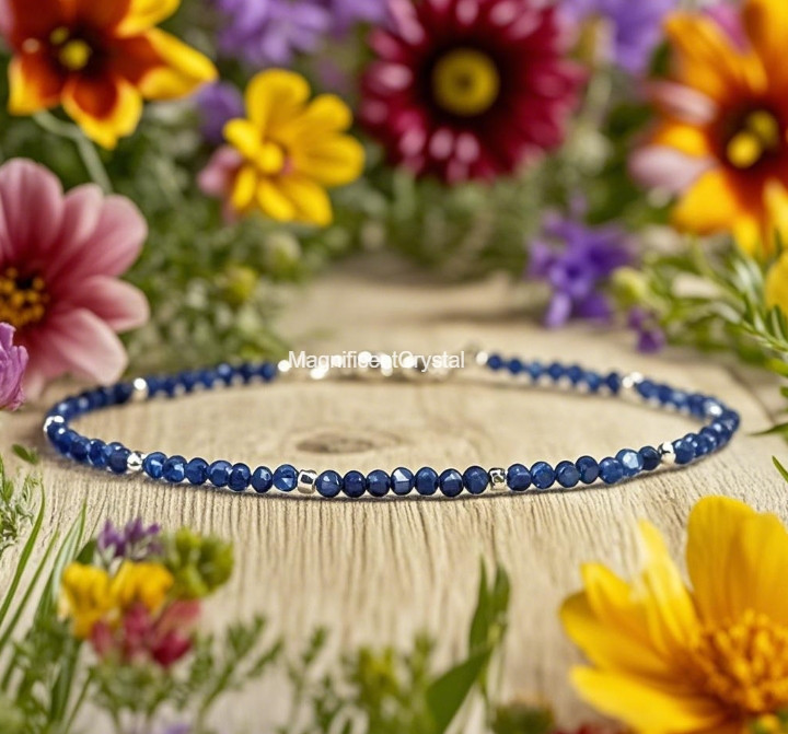 2025HOT Sapphire Bracelet Women Healing Energy Reiki Handmade Birthstone Jewelry