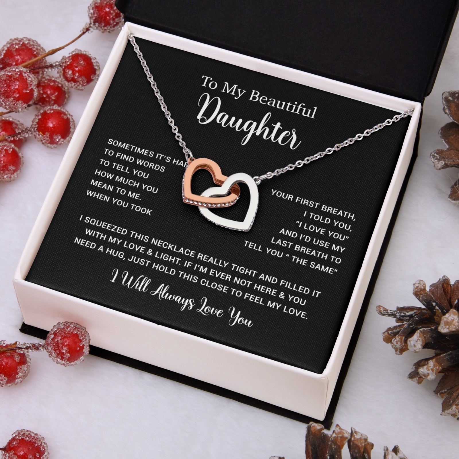 To My Daughter Necklace, Gift for Daughter from Dad, Father Daughter Necklace