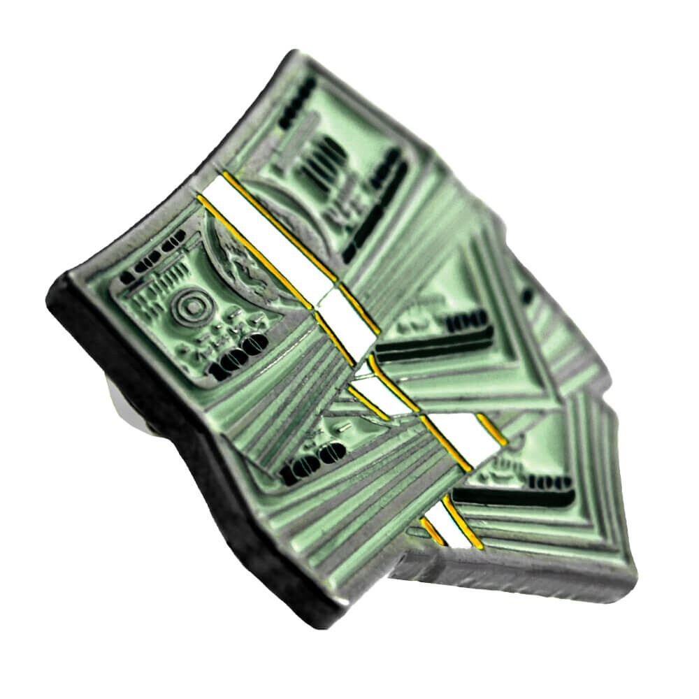 PinMart’s Stack of $100 Dollar Bills Money Trendy Enamel Lapel Pin