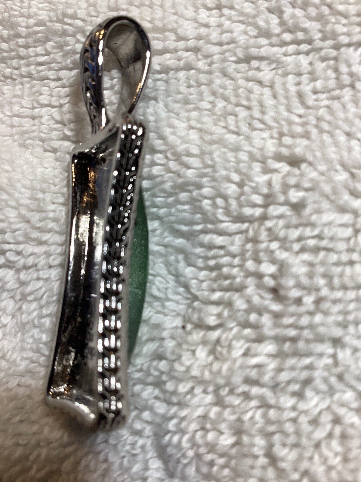 Leah Sophia pendant silver and green