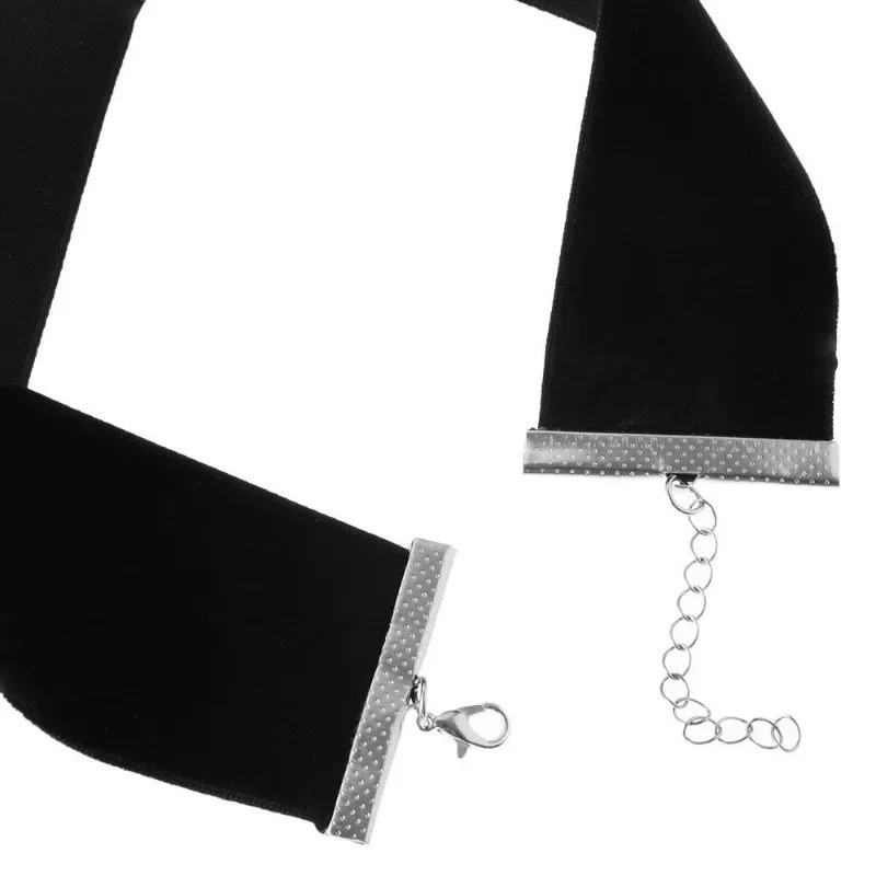 Gothic Black Velvet Choker Necklace Adjustable Women’s Fashion Jewelry Gift