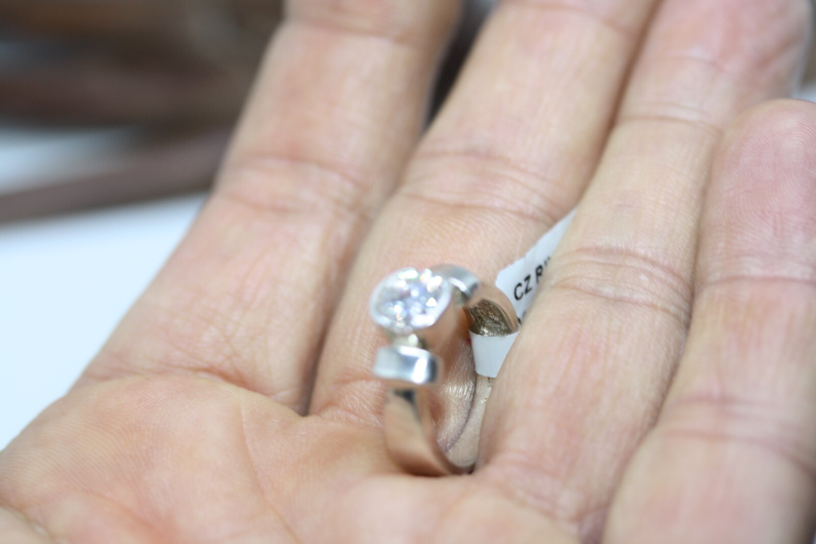 New Mexican 925 Silver Channel Set 1.5 CT Round CZ Women’s Designer Ring Sz 5.75