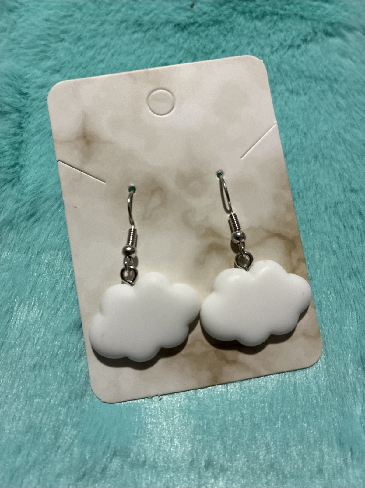 Stylish White Cloud Earrings. Unique, Party, Cute, Festive, Casual