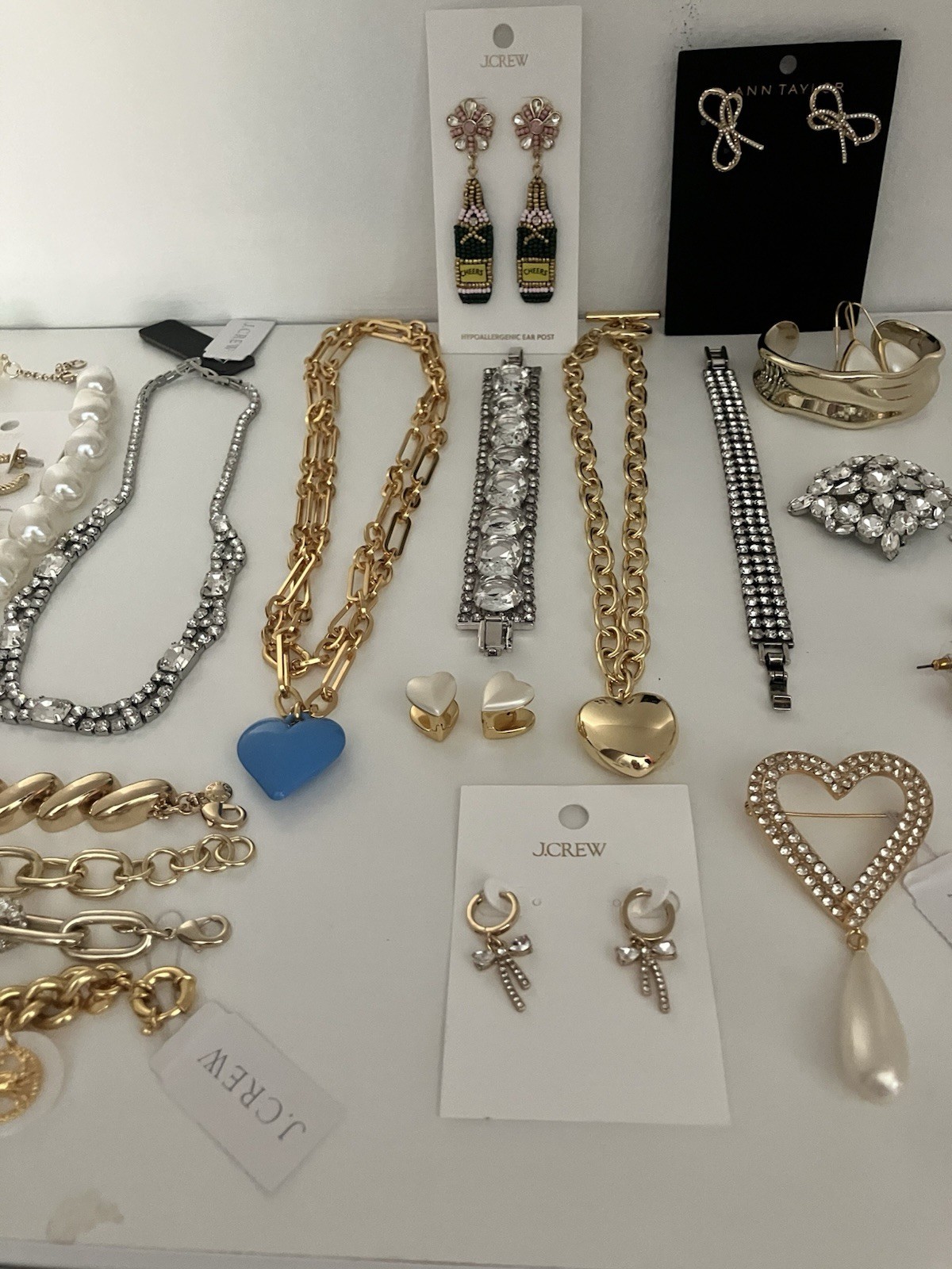 Brand New Current 25 Piece Lot Of J Crew Retail Necklaces, Earrings And Bracelet
