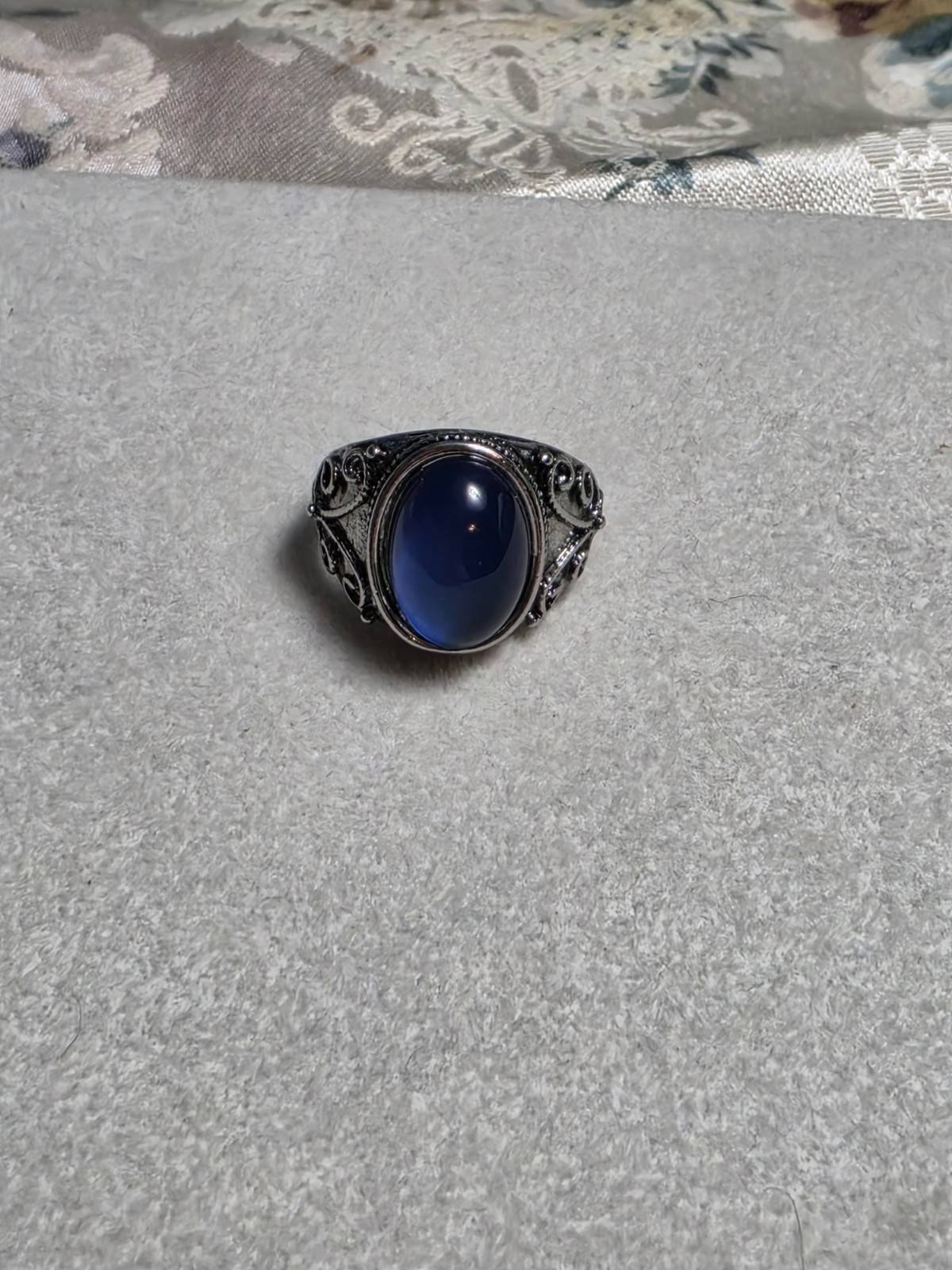Mood Ring Size 6.25 Silver Tone Color Changing Nice Design Good Quality