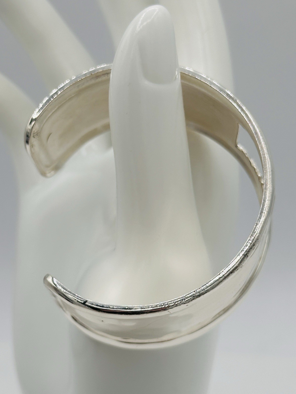 Rustic Cuff Oklahoma State Cutout Silver Tone Wide Cuff Bracelet Hammered