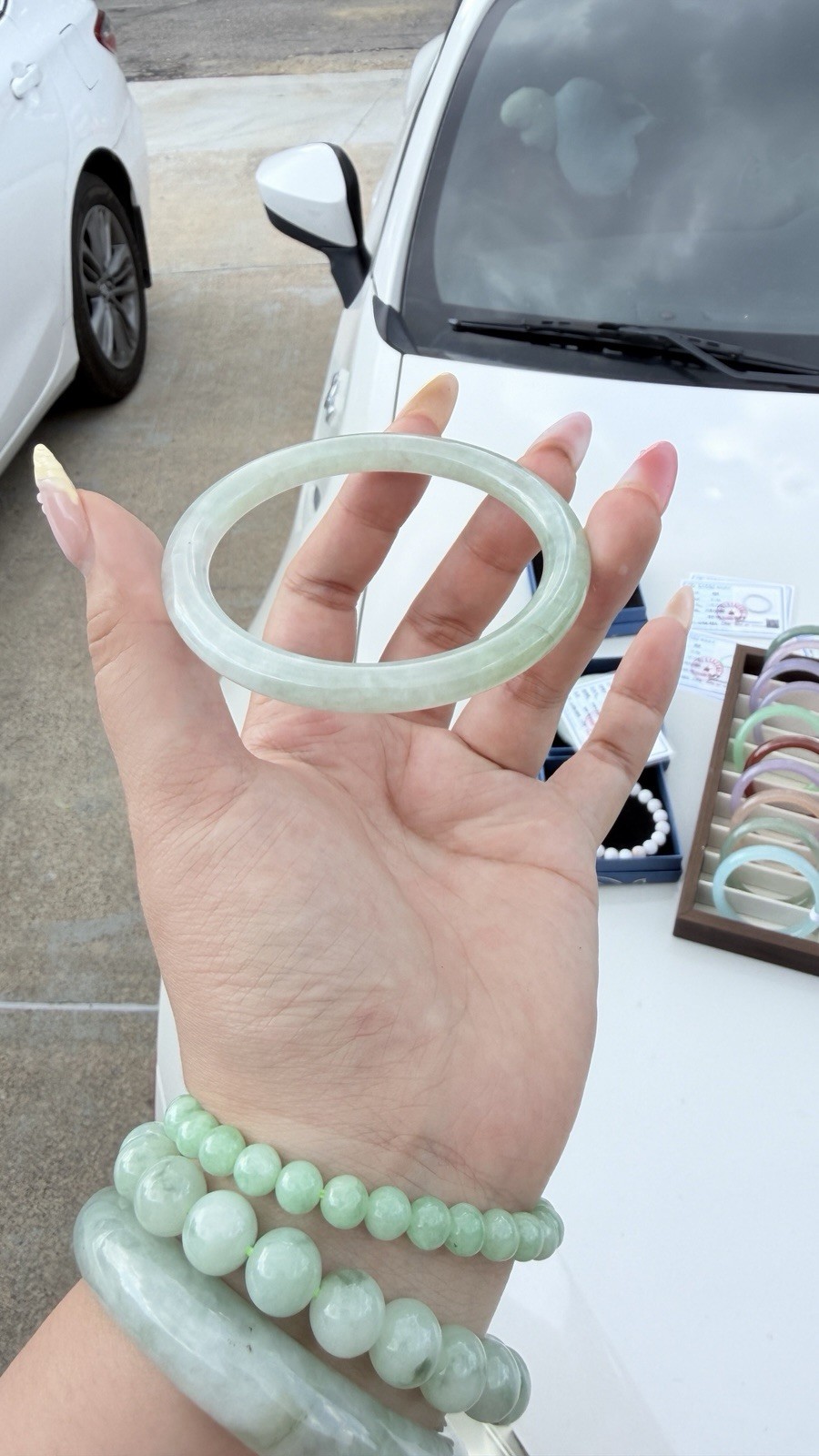 Jadeite Bangle grade A- Brand New – 100% Authentic-Size 58.7mm