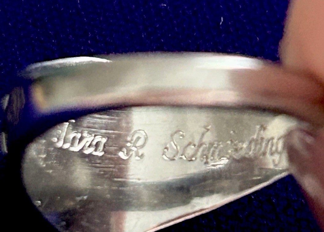 1999 JOSTENS Silver Fergus High Ring Emerald Green Stone Signed Sz 9 Mint In Box