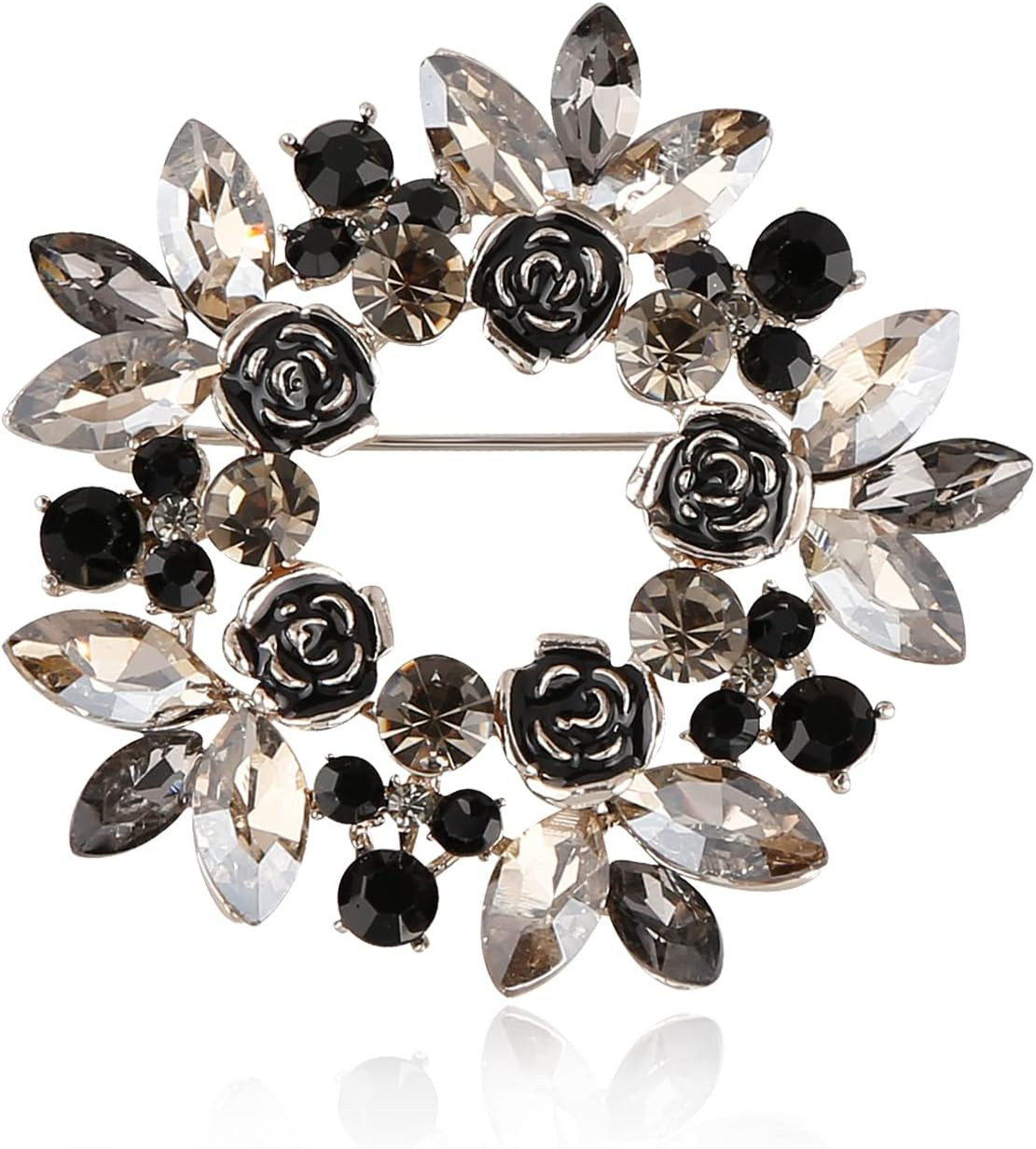 Pearl Diamond Brooch Pins for Dress Sweater Scarf, Wedding Party Decoration Birt