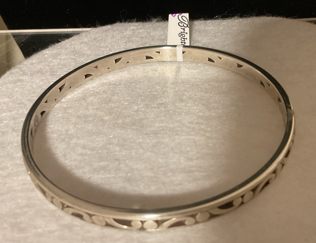 ICONIC SWIRLS! STUNNER NWT BRIGHTON CONTEMPO SLIM OPEN SCROLL BANGLE BRACELET