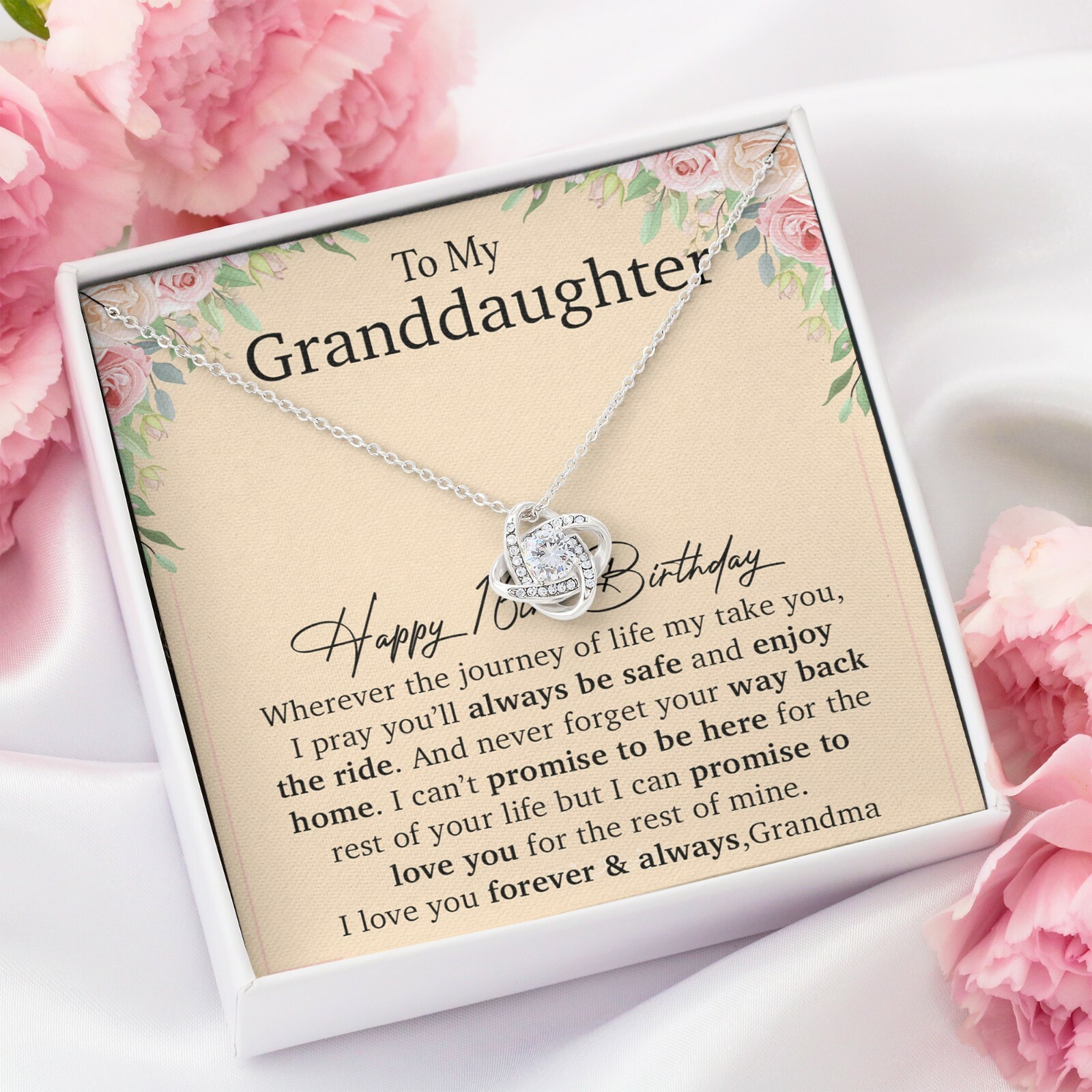 Happy 16th Birthday, To My Granddaughter Necklace, Gift For Granddaughter