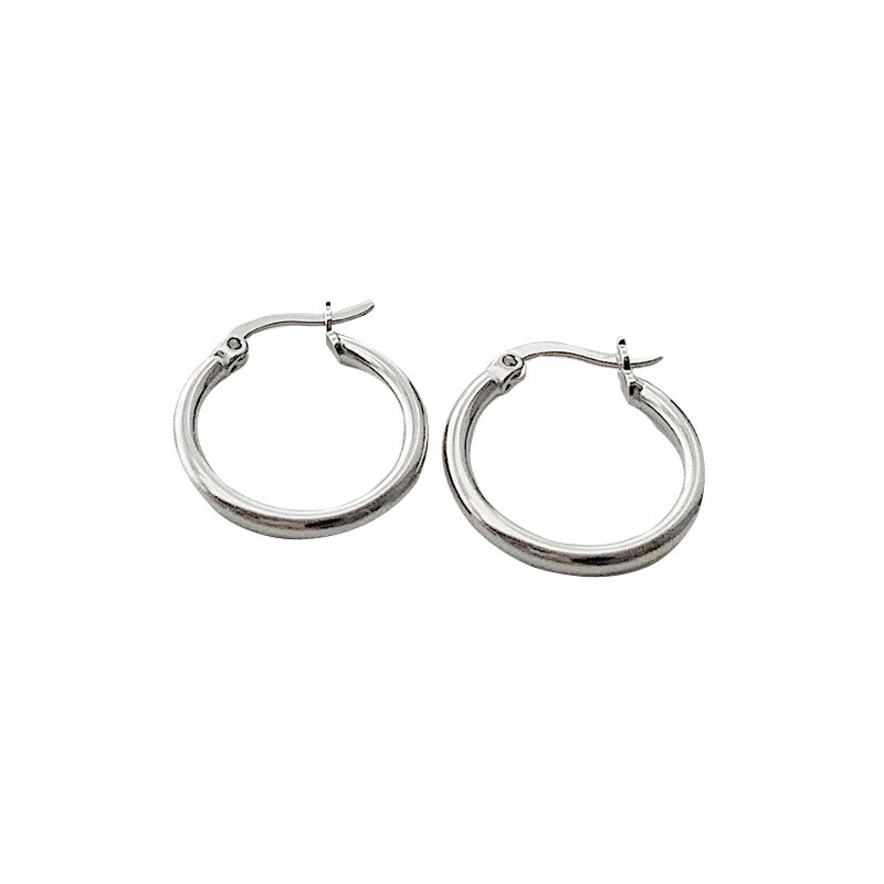 Sterling Silver Hoop Earrings Silver Smooth Round Shaped for Women 10MM-60MM USA