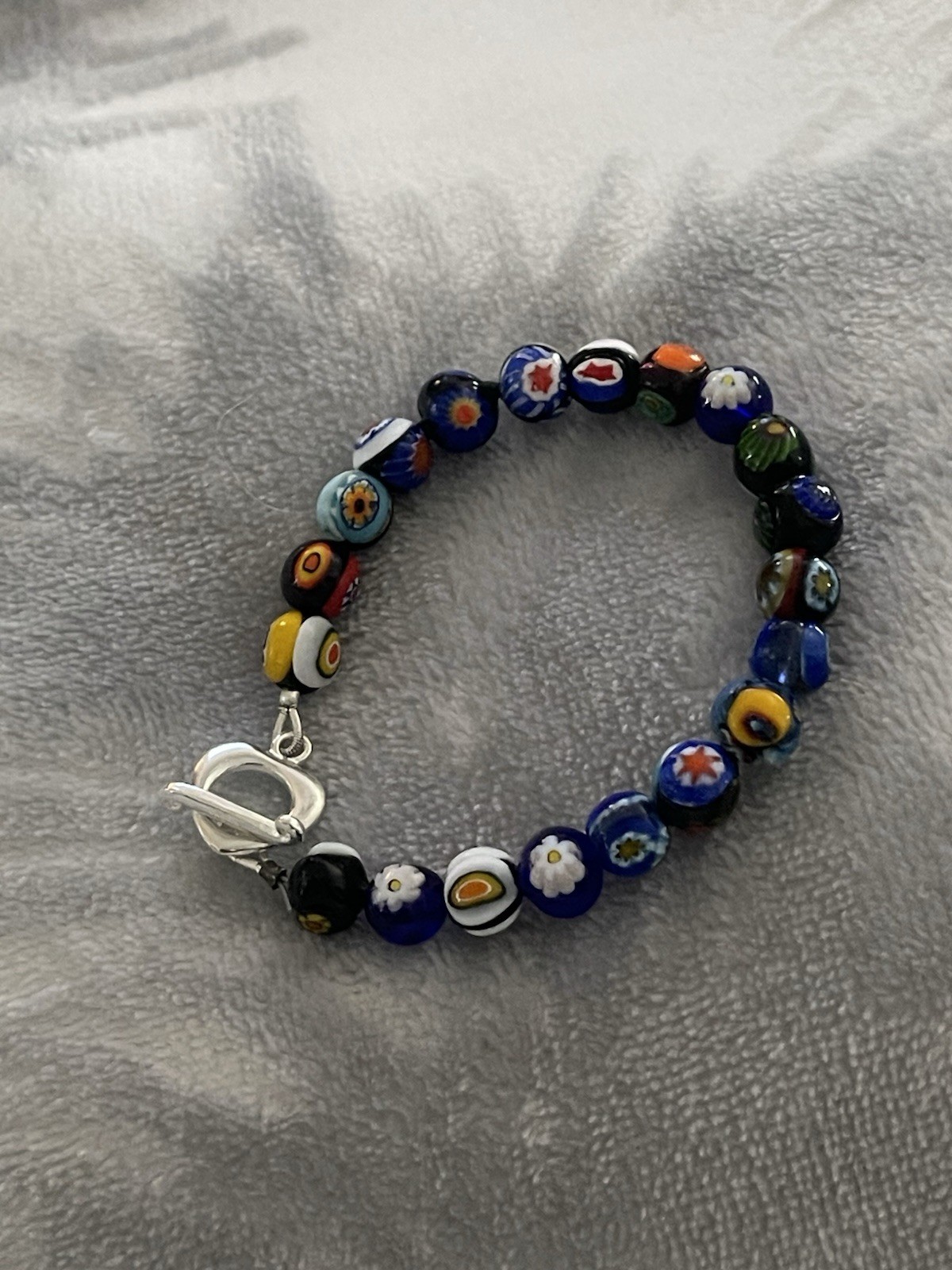 MILLEFIORI MURANO ART GLASS BRACELET! See Description For Size .