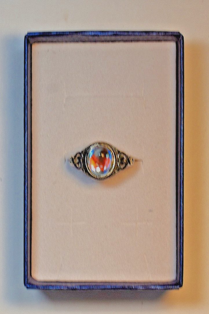 Mood Moon Ring SP 925 Sterling Silver Size 7 Gift Boxed