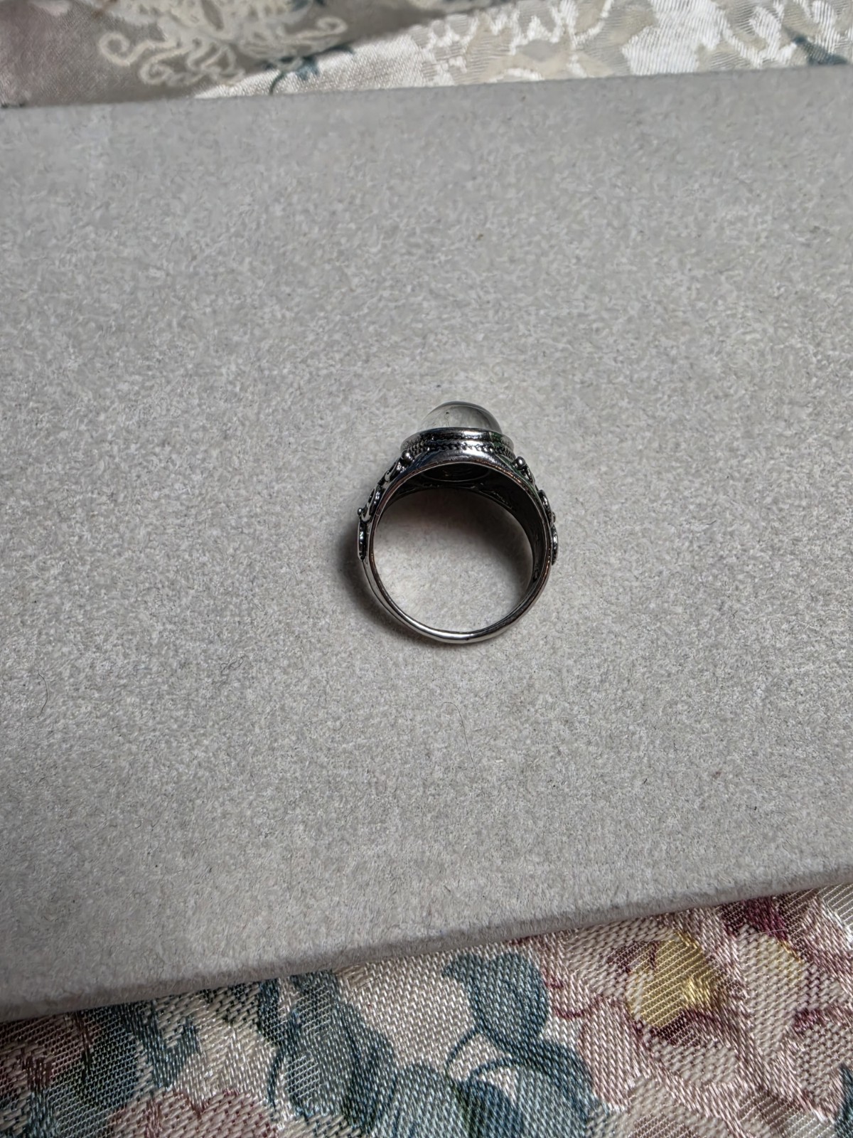 Mood Ring Size 6.25 Silver Tone Color Changing Nice Design Good Quality