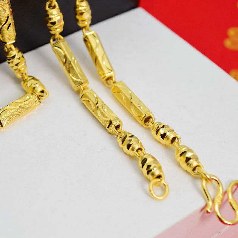 2022 Men’s Chain 22K 23K 24K Thai Baht Gold Filled Yellow GP Necklace Jewelry
