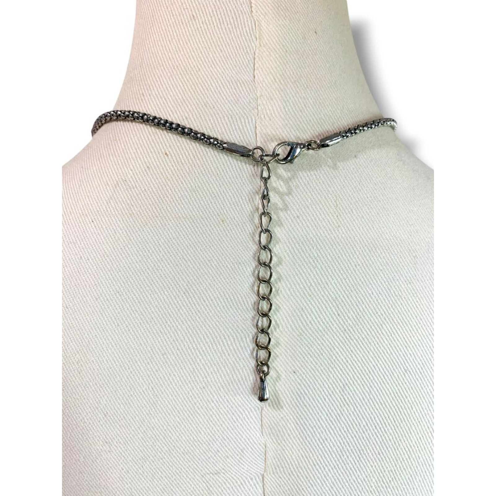 Silvertone Chain Necklace Round 17″ + 2.5″ Extender Lobster Clasp