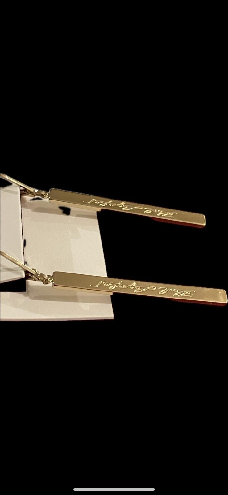Karl Lagerfeld Gold Bar Signature Earrings NEW $38 09G00023