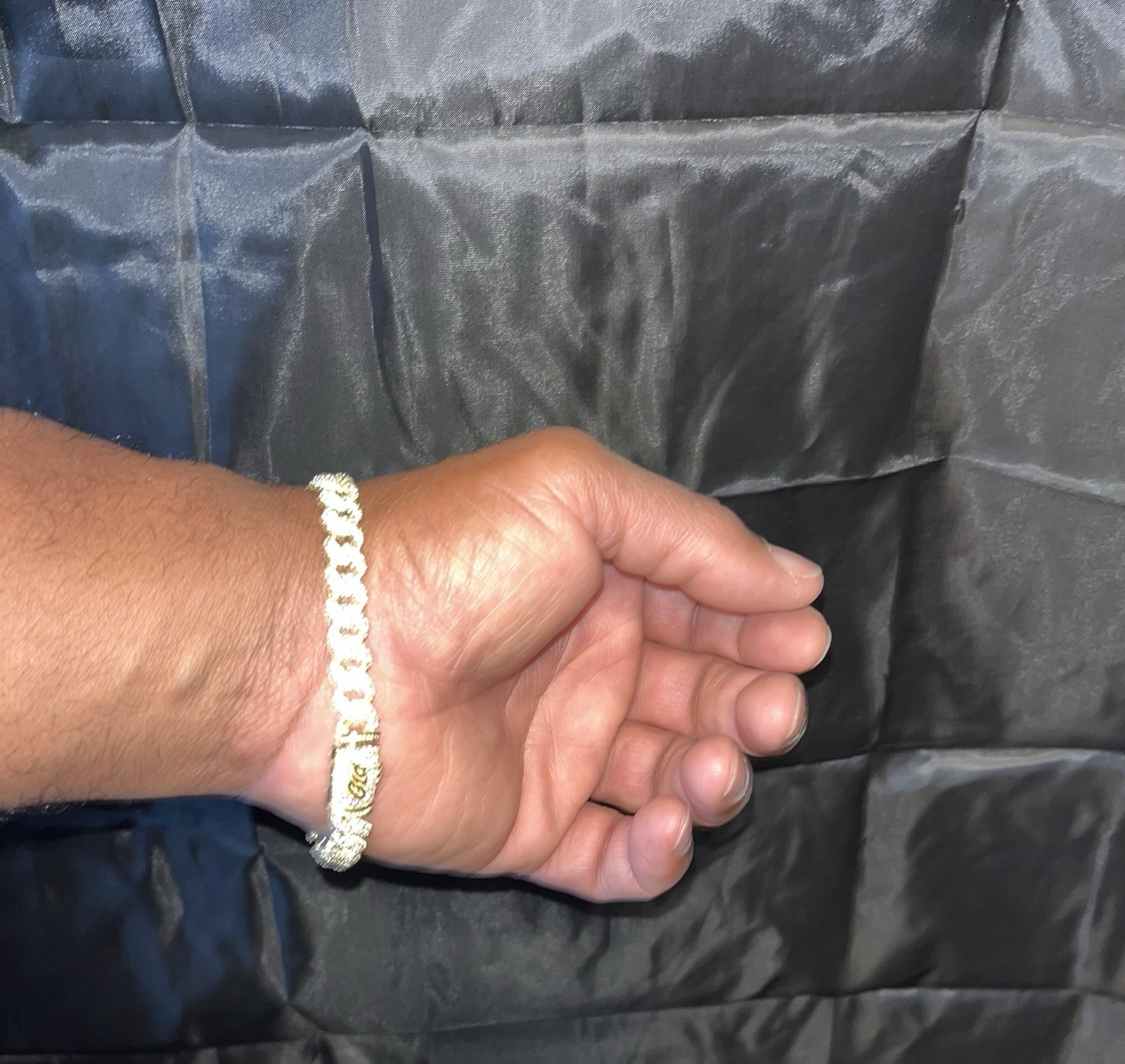 Real Miami Cuban Link Bracelet MOISSANITE 14k Gold Plated 925 Sterling Silver 9”