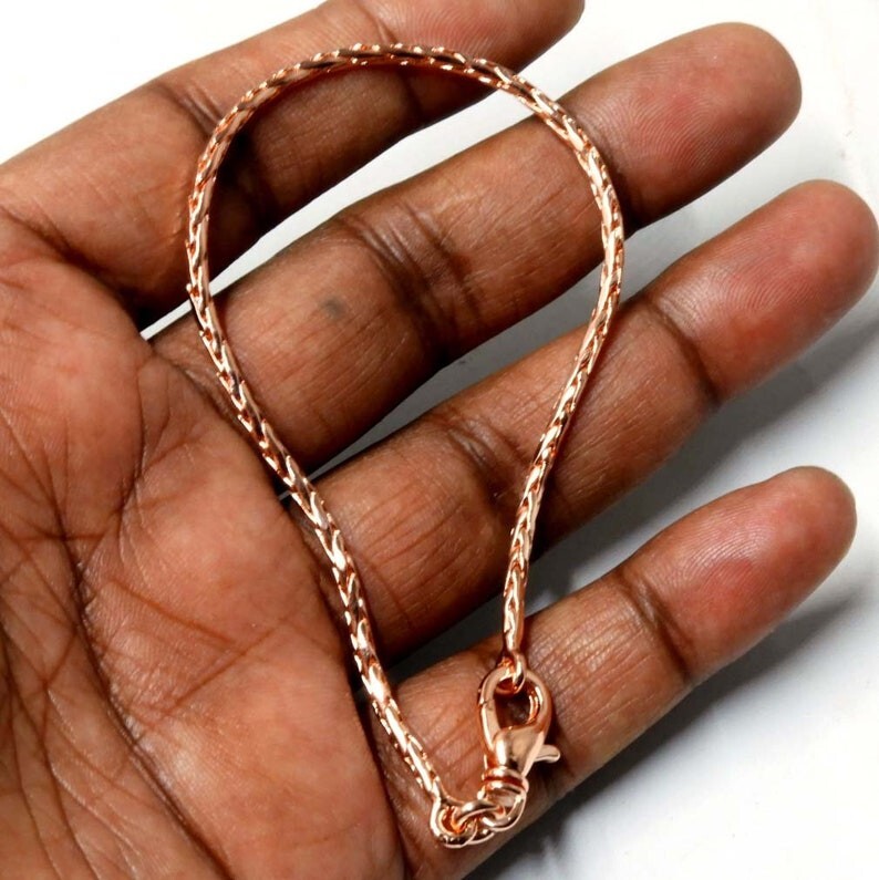 Pure Copper Snake Chain Bracelet Copper Arthritis Pain Relief Biker Bracelet