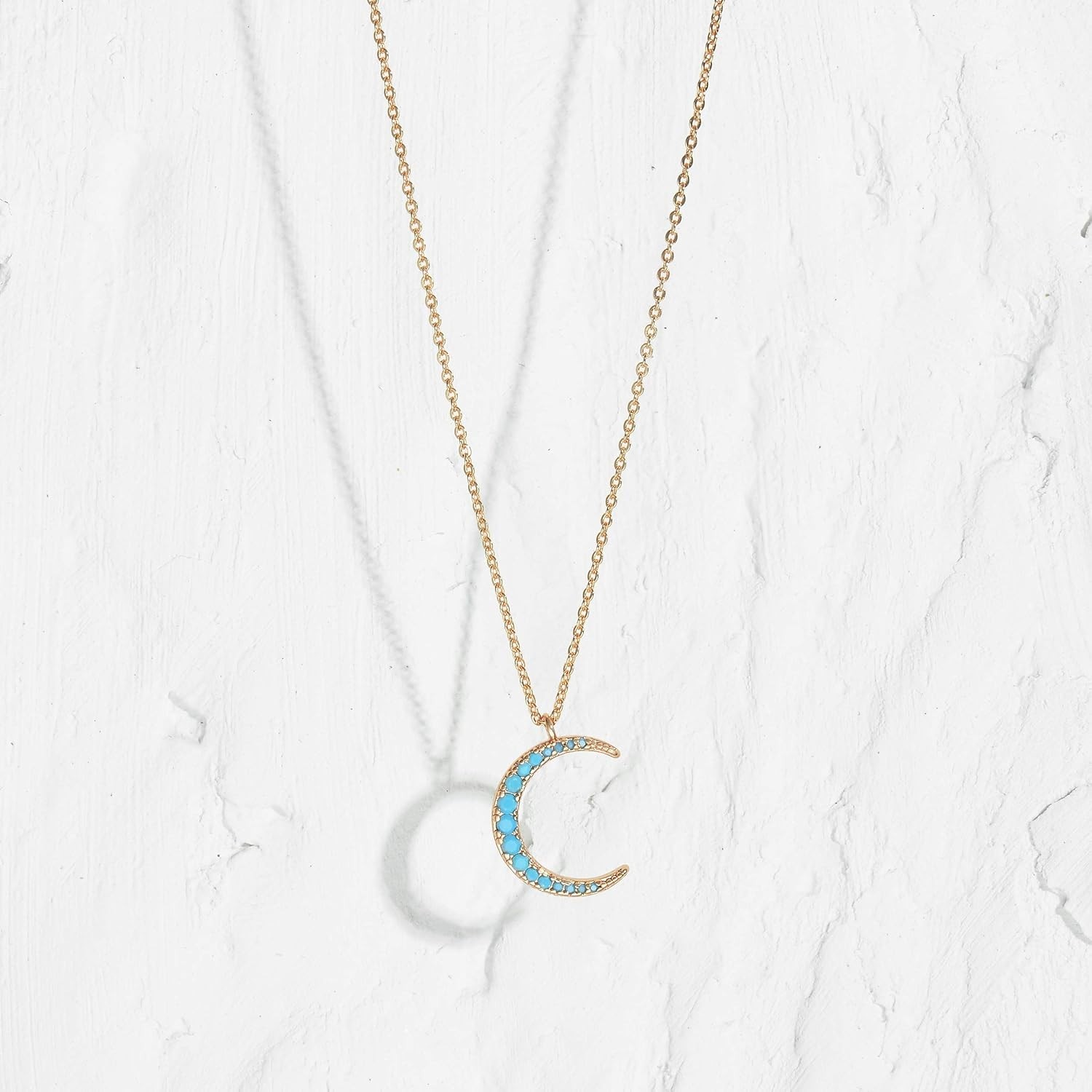 Dainty 18K Gold Layered Necklace with Turquoise – Perfect for Any Occasion