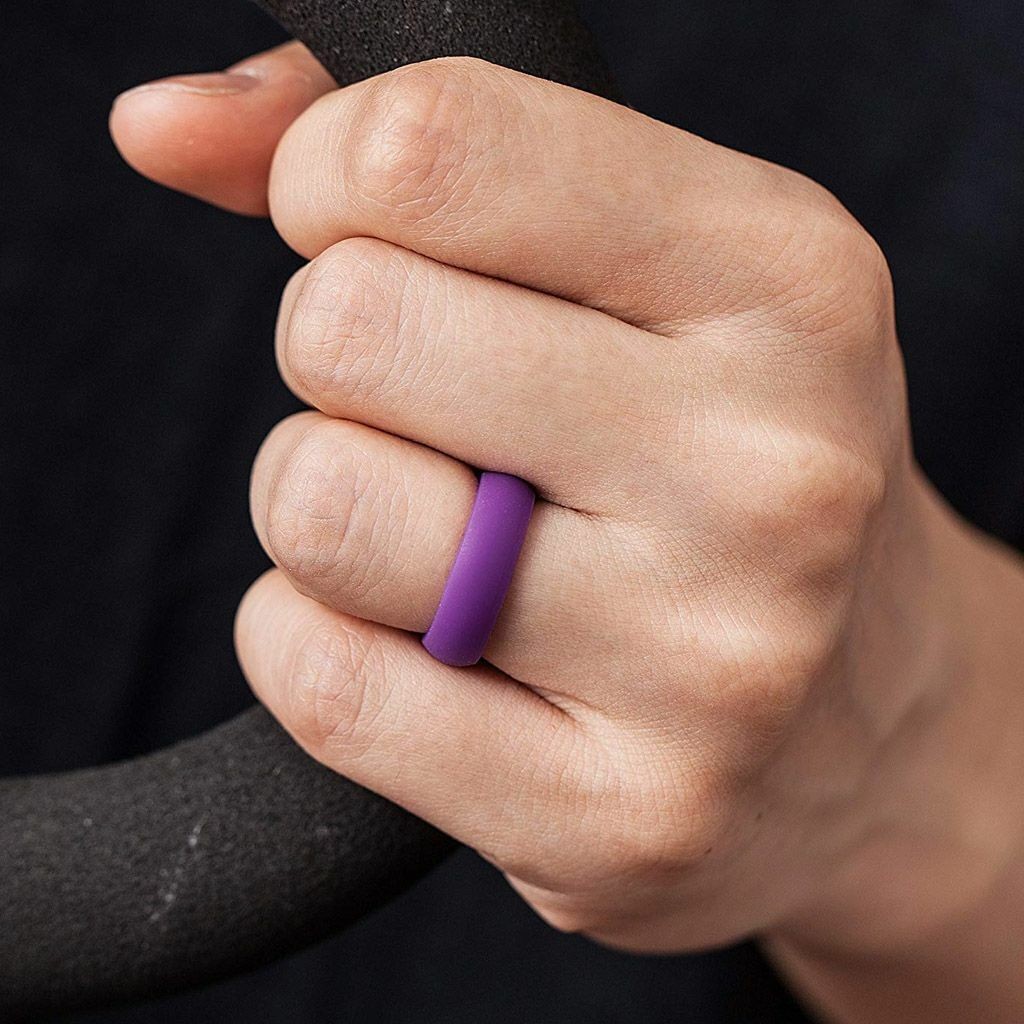 10 Pcs Flexible Silicone Wedding Ring Men Women Engagement Sport Rubber Band