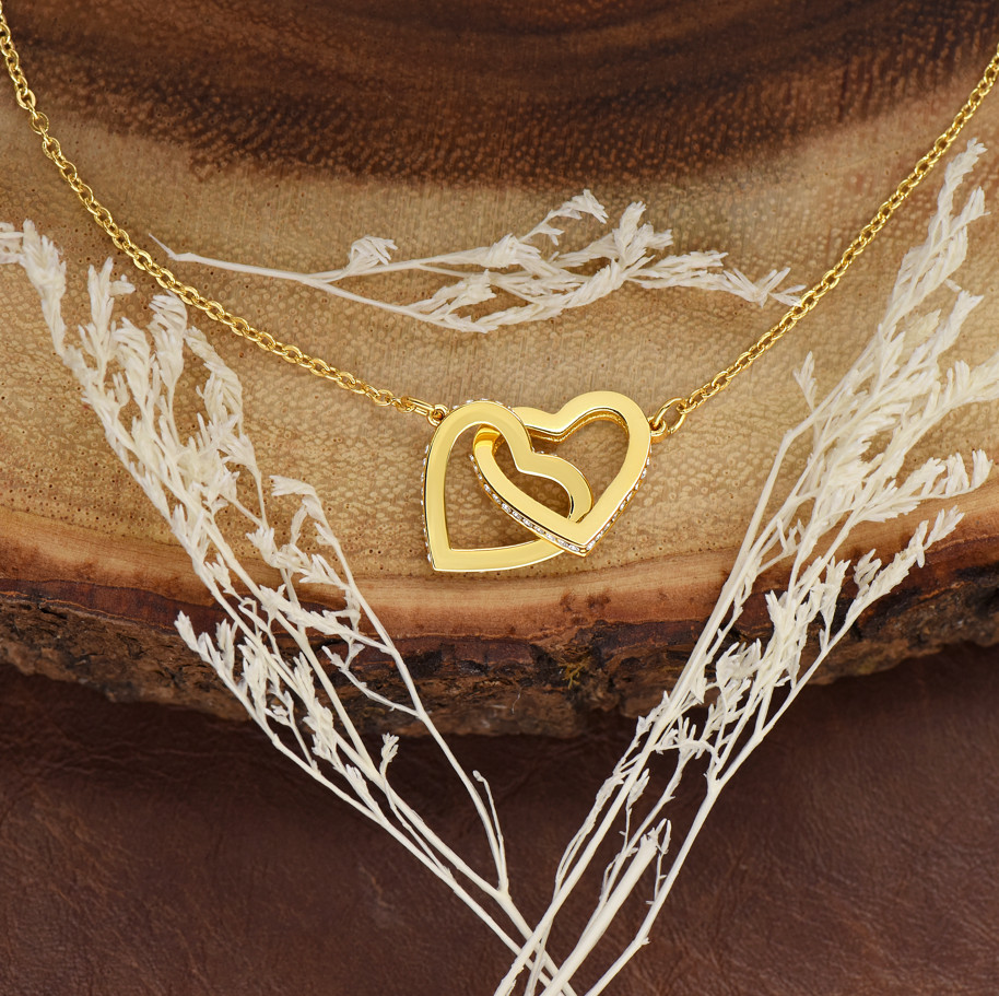 To my granddaughter linked hearts Necklace Gift Birthday Graduation Christmas