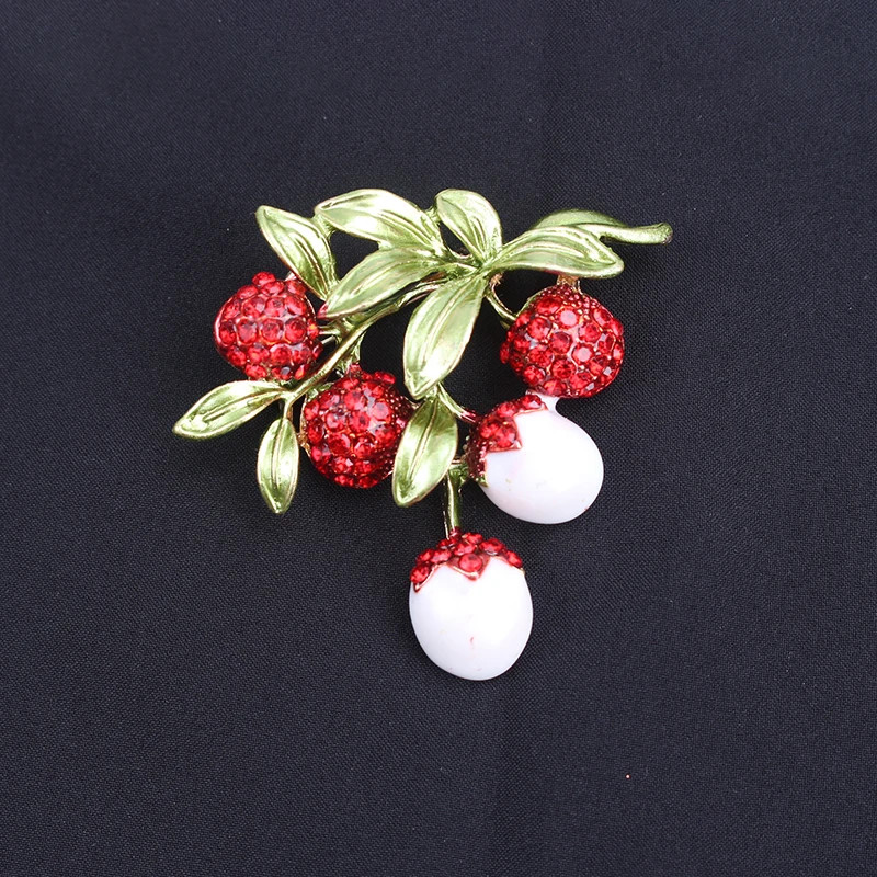 Women Men Unisex Lemon Grape Apple Lover Brooch Fashion Fruit Pins Badge Jewelry